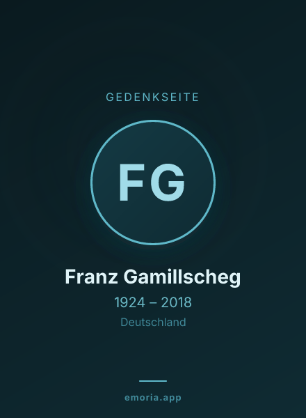 Gedenkportrait von Franz Gamillscheg