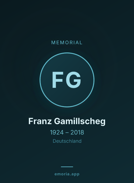 Memorial portrait of Franz Gamillscheg