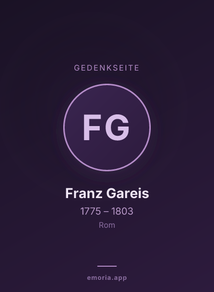 Gedenkportrait von Franz Gareis