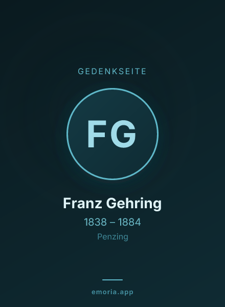 Gedenkportrait von Franz Gehring