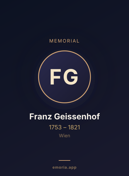 Memorial portrait of Franz Geissenhof