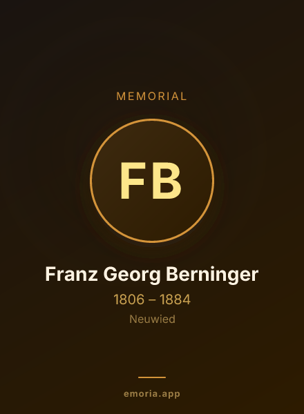 Memorial portrait of Franz Georg Berninger