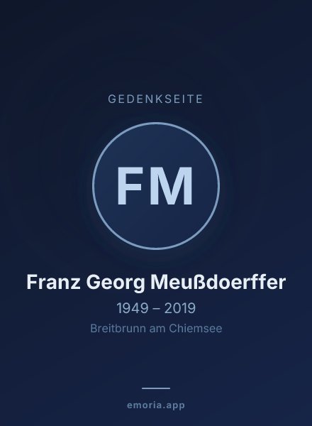 Gedenkportrait von Franz Georg Meußdoerffer