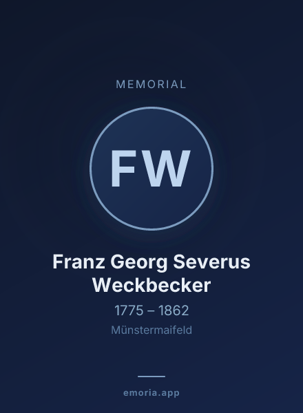 Memorial portrait of Franz Georg Severus Weckbecker
