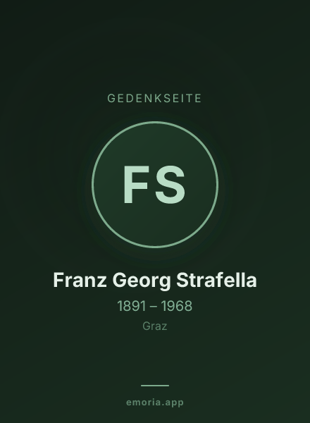 Gedenkportrait von Franz Georg Strafella