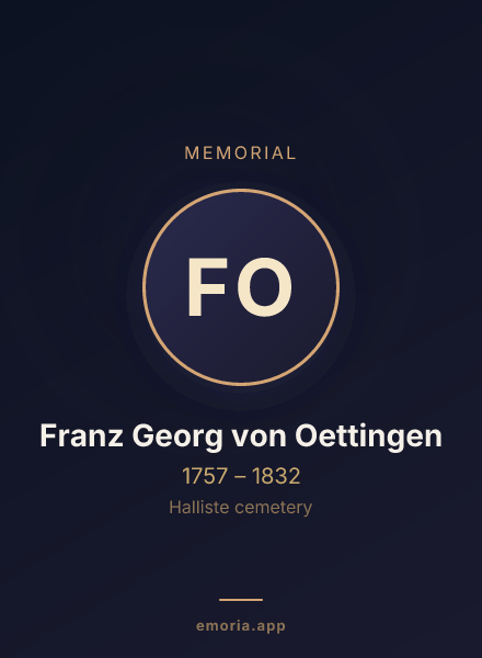 Memorial portrait of Franz Georg von Oettingen