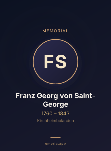 Memorial portrait of Franz Georg von Saint-George