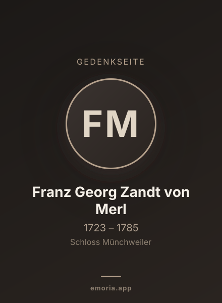 Gedenkportrait von Franz Georg Zandt von Merl