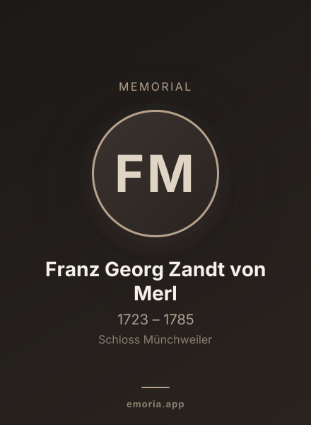 Memorial portrait of Franz Georg Zandt von Merl