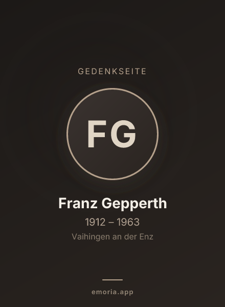 Gedenkportrait von Franz Gepperth