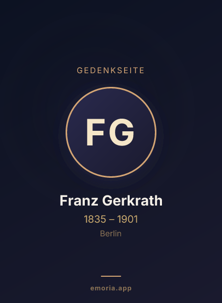 Gedenkportrait von Franz Gerkrath
