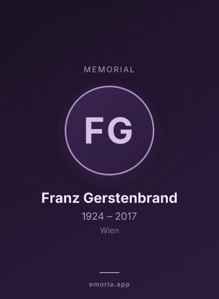 Memorial portrait of Franz Gerstenbrand