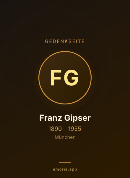 Gedenkportrait von Franz Gipser