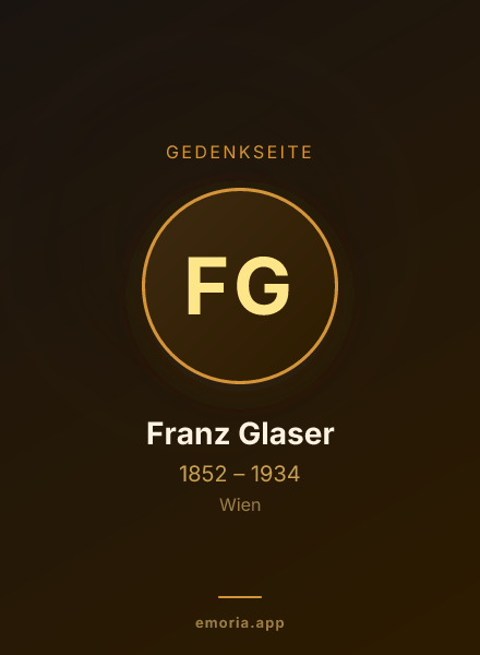 Gedenkportrait von Franz Glaser