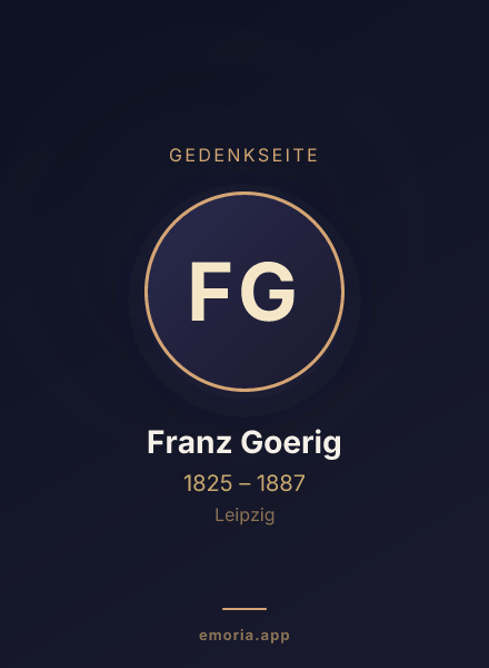 Gedenkportrait von Franz Goerig