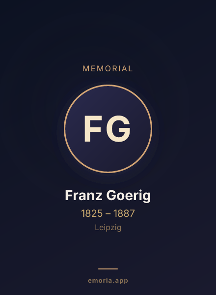Memorial portrait of Franz Goerig