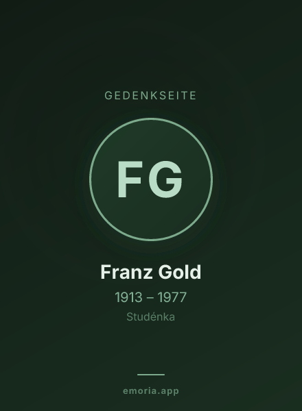 Gedenkportrait von Franz Gold