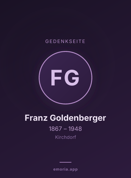 Gedenkportrait von Franz Goldenberger