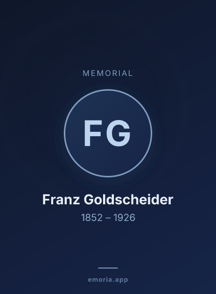 Memorial portrait of Franz Goldscheider