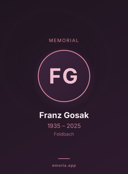 Memorial portrait of Franz Gosak