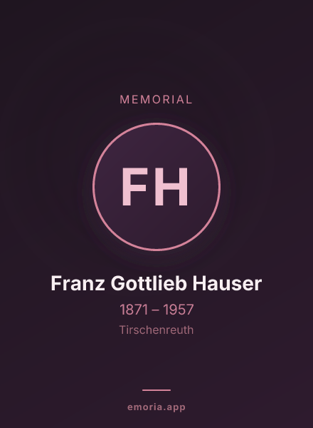 Memorial portrait of Franz Gottlieb Hauser