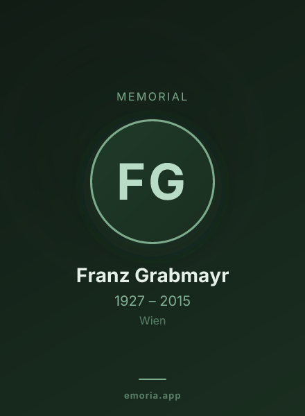 Memorial portrait of Franz Grabmayr