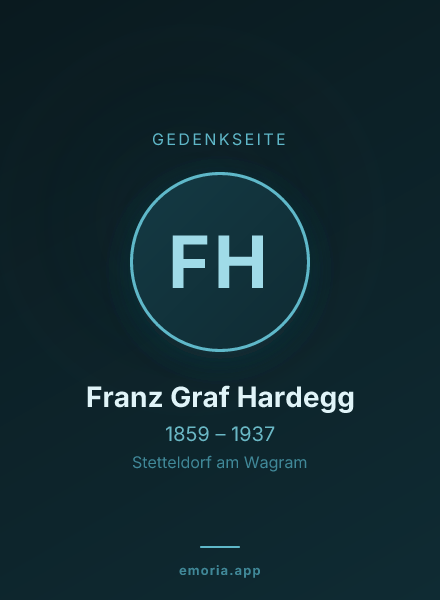 Gedenkportrait von Franz Graf Hardegg