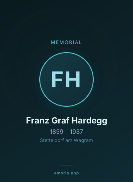 Memorial portrait of Franz Graf Hardegg