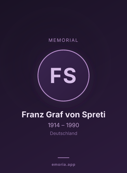 Memorial portrait of Franz Graf von Spreti