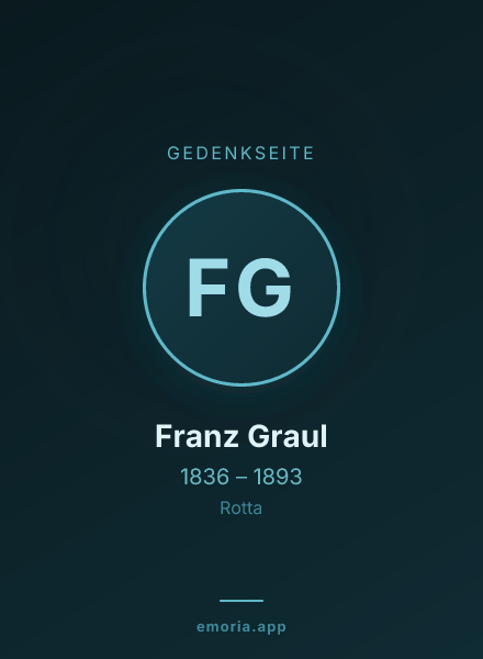 Gedenkportrait von Franz Graul