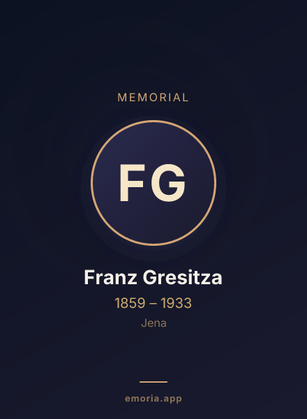 Memorial portrait of Franz Gresitza