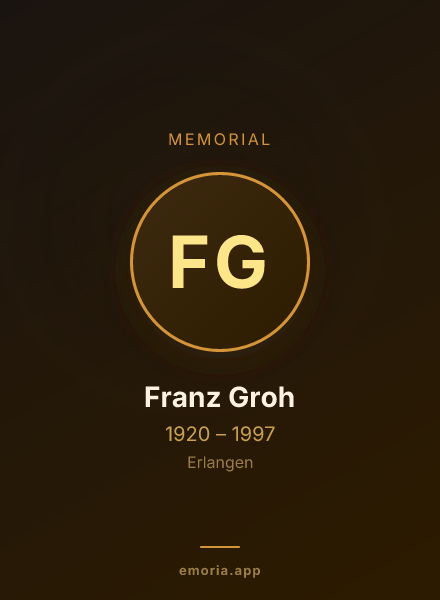 Memorial portrait of Franz Groh
