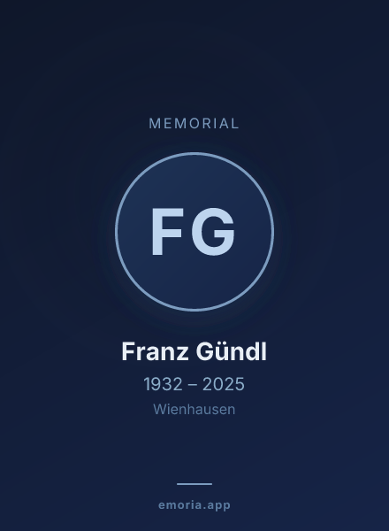 Memorial portrait of Franz Gündl