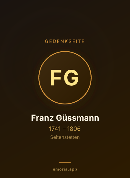 Gedenkportrait von Franz Güssmann