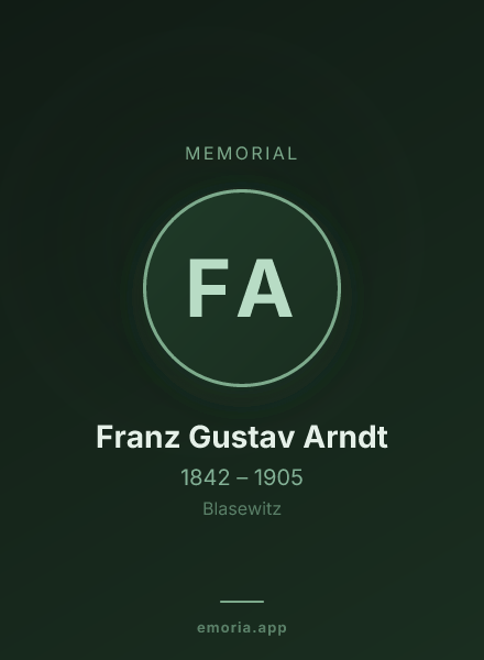 Memorial portrait of Franz Gustav Arndt