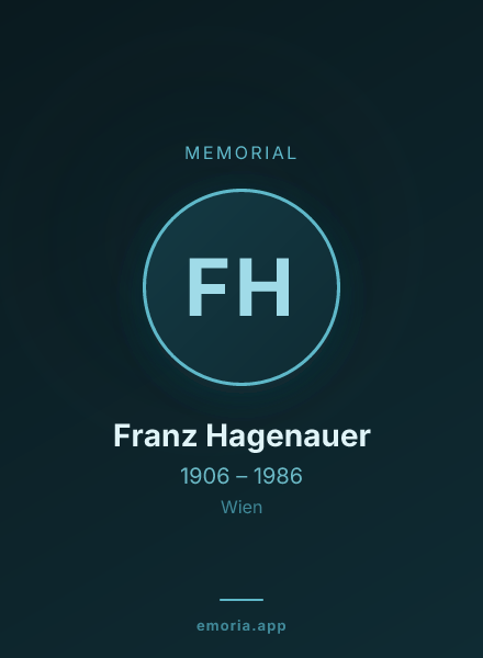 Memorial portrait of Franz Hagenauer