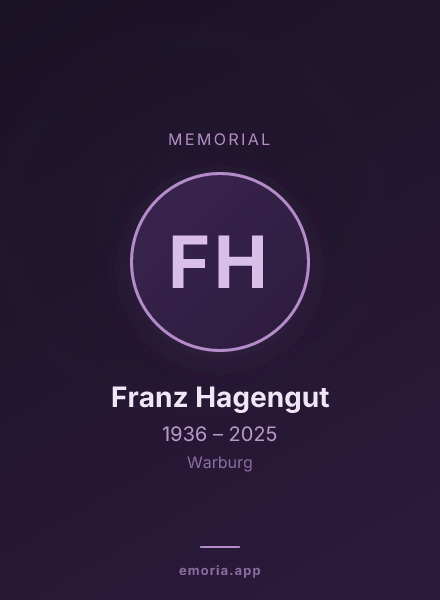Memorial portrait of Franz Hagengut