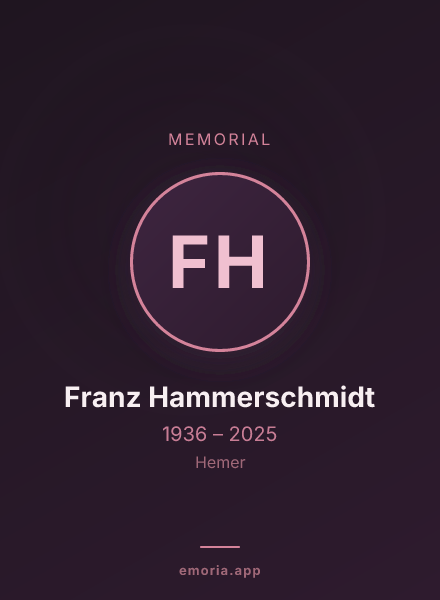 Memorial portrait of Franz Hammerschmidt