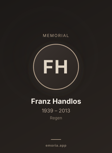 Memorial portrait of Franz Handlos