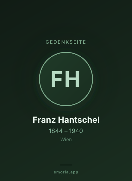 Gedenkportrait von Franz Hantschel