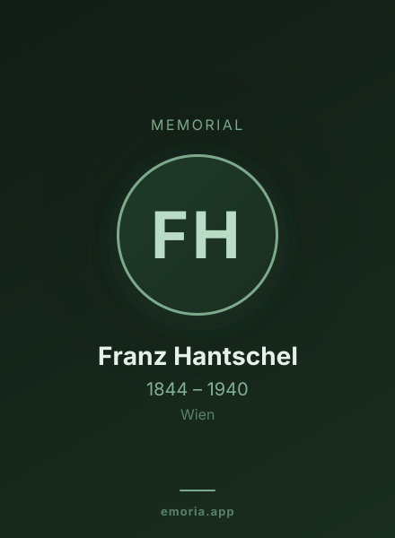 Memorial portrait of Franz Hantschel