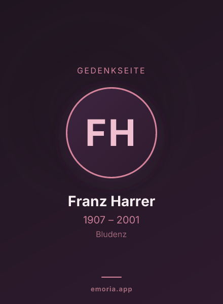 Gedenkportrait von Franz Harrer