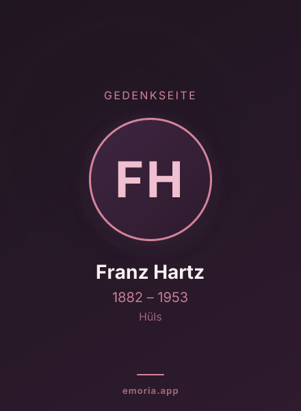 Gedenkportrait von Franz Hartz