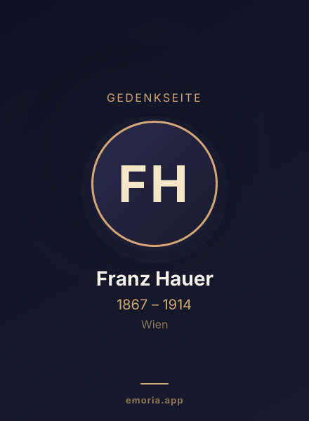Gedenkportrait von Franz Hauer