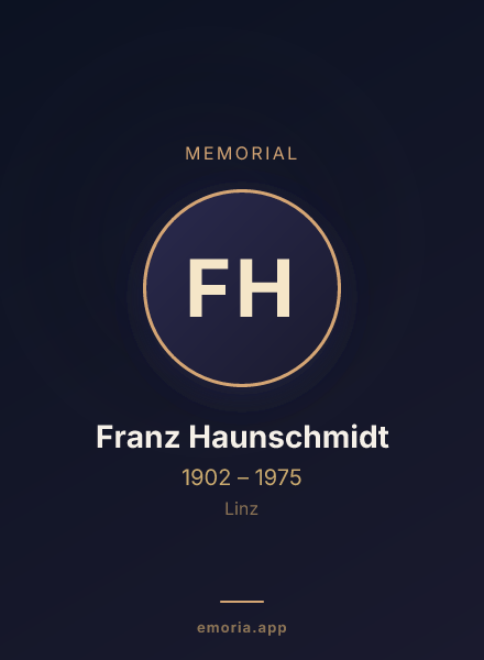 Memorial portrait of Franz Haunschmidt