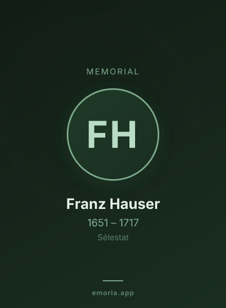 Memorial portrait of Franz Hauser