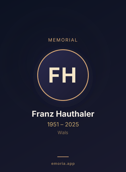 Memorial portrait of Franz Hauthaler