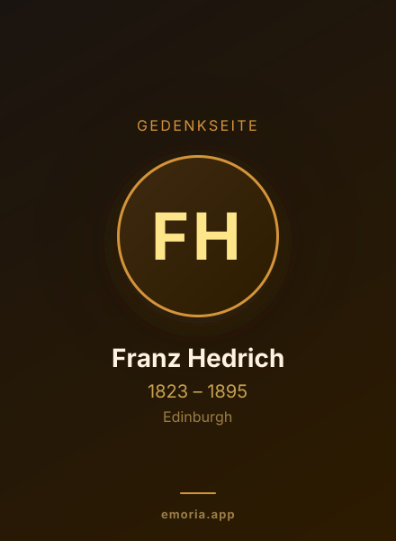 Gedenkportrait von Franz Hedrich
