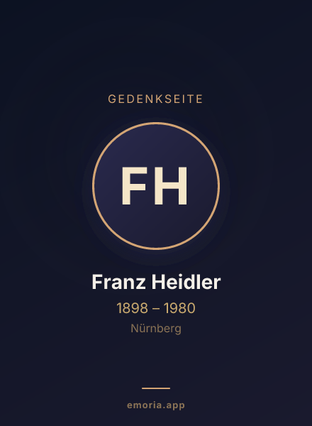 Gedenkportrait von Franz Heidler