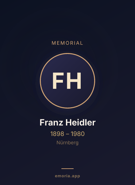 Memorial portrait of Franz Heidler